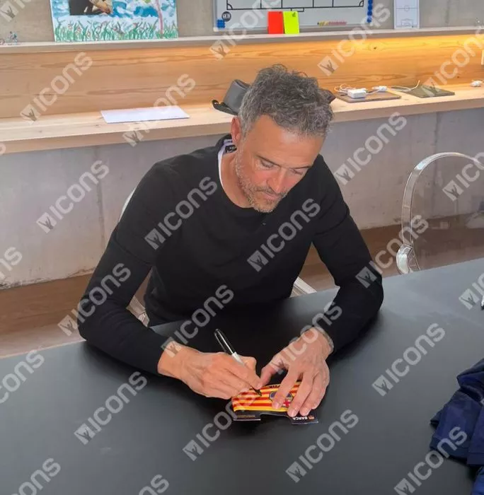 Luis Enrique Signed And Framed FC Barcelona Branded Captain's Armband