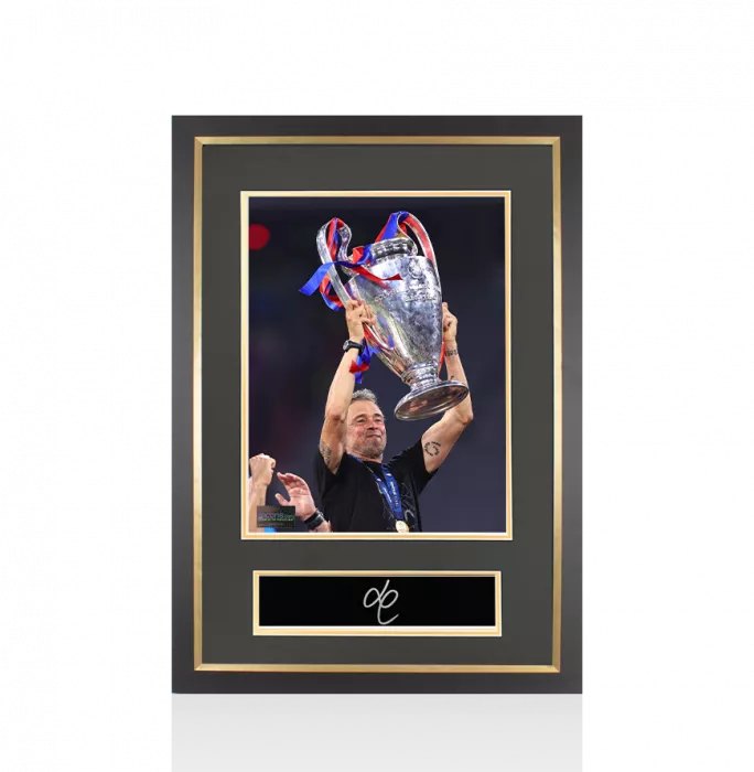 Luis Enrique Signed Plaque and Photo Frame: 2025 UEFA Champions League Winner