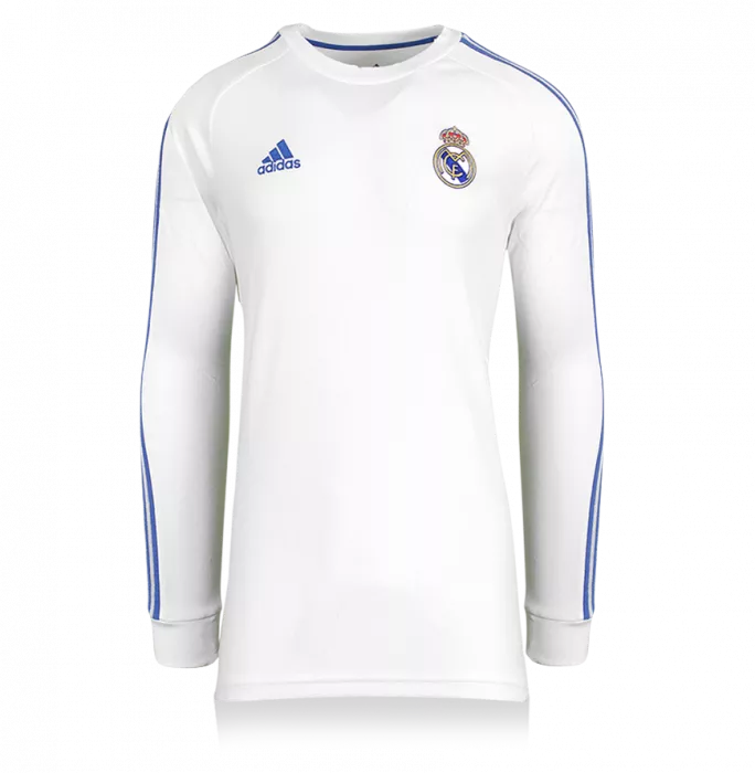 Luis Figo Back Signed Real Madrid 2001-02 Home Shirt With Long Sleeves