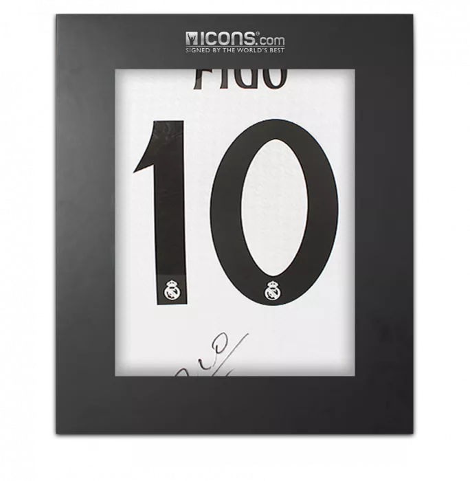 Luis Figo Back Signed Real Madrid 2024-25 Home Shirt In Deluxe Packaging