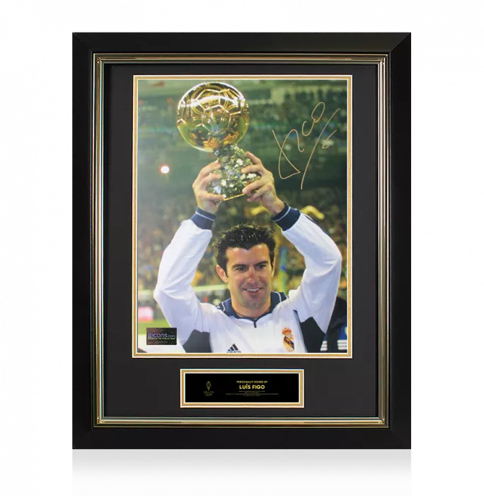 Luis Figo Official Ballon d'Or™ Signed Real Madrid Photo: 2000 Ballon d'Or Winner