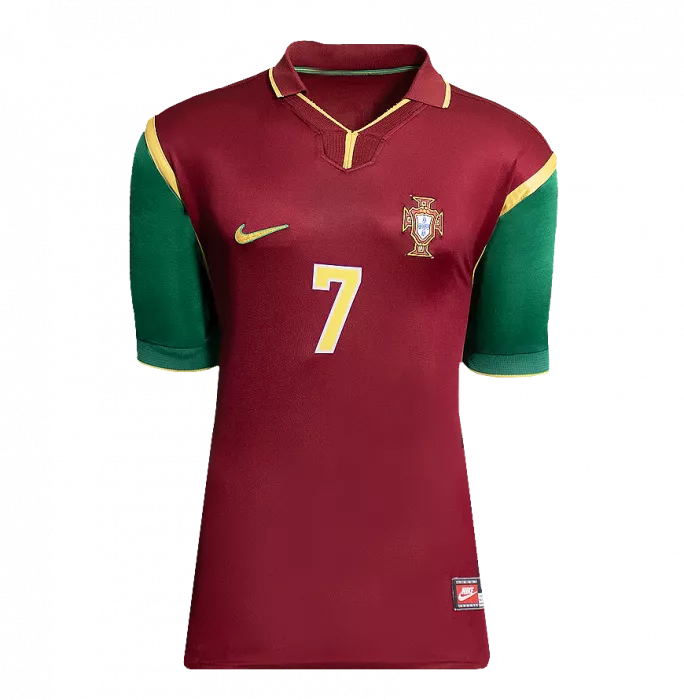 Luis Figo Official FIFA World Cup™ Back Signed And Hero Framed Portugal 1998-00 Home Shirt