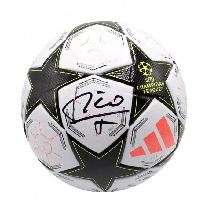 Luis Figo Official UEFA Champions League Signed Football In Acrylic Case