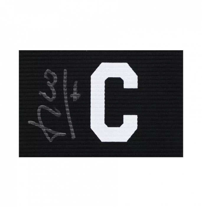 Luis Figo Signed And Framed Captain's Armband - Black