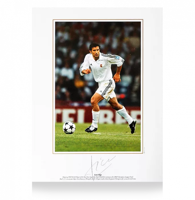 Luis Figo Signed Real Madrid CF Photo: Los Blancos Legend