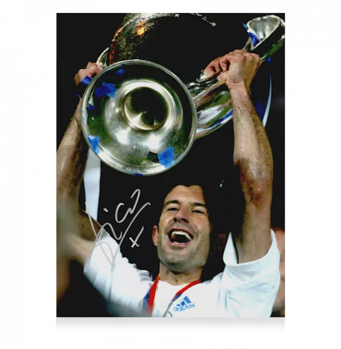 Luis Figo Signed Real Madrid Photo: 2002 UEFA Champions League Winner