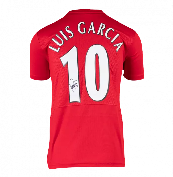 Luis Garcia Back Signed Liverpool FC 2005 Home Shirt In Classic Frame