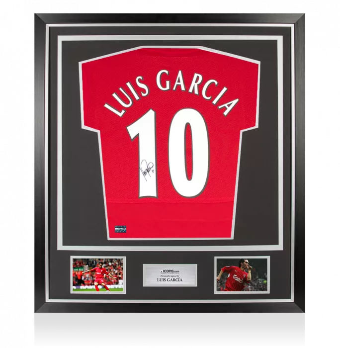 Luis Garcia Back Signed Liverpool FC 2005 Home Shirt In Classic Frame