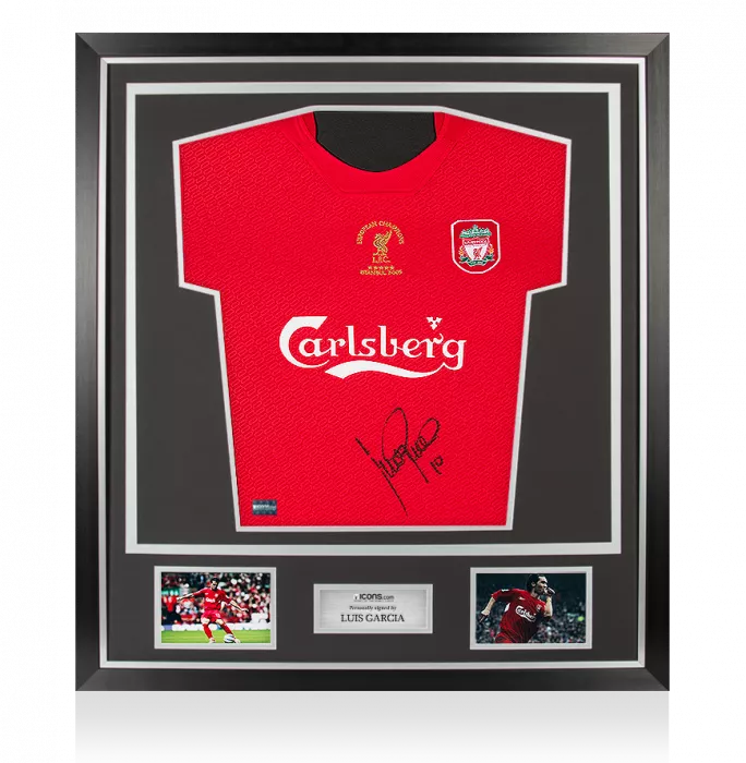 Luis Garcia Front Signed Liverpool 2004-05 Home Shirt In Classic Frame