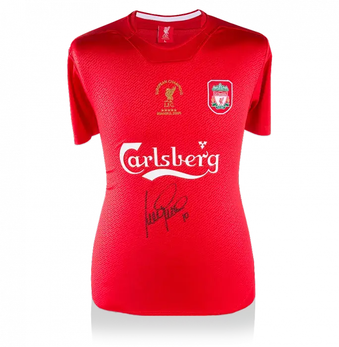 Luis Garcia Front Signed Liverpool 2004-05 Home Shirt