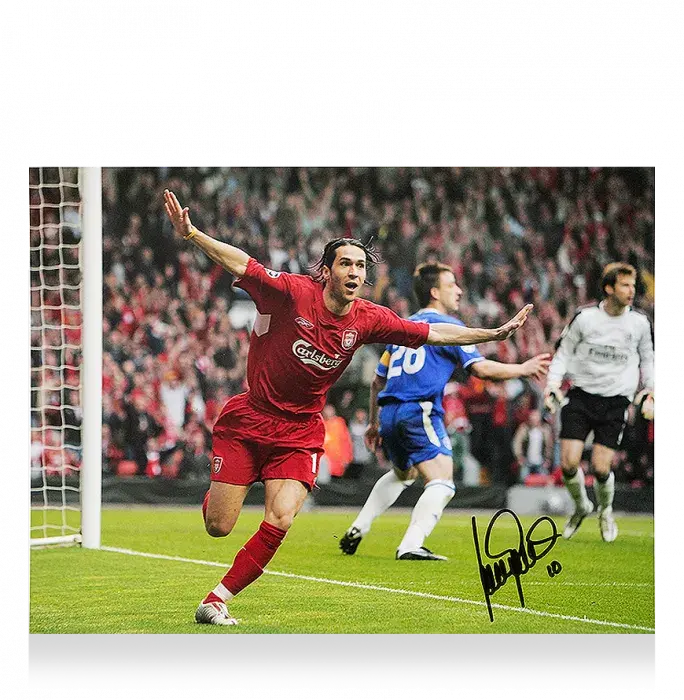 Luis Garcia Signed Liverpool Photo: 2005 UEFA Champions League Semi-Final 'Ghost Goal'