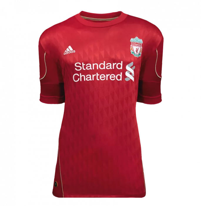 Luis Suarez Back Signed Liverpool FC 2010-12 Home Shirt In Classic Frame