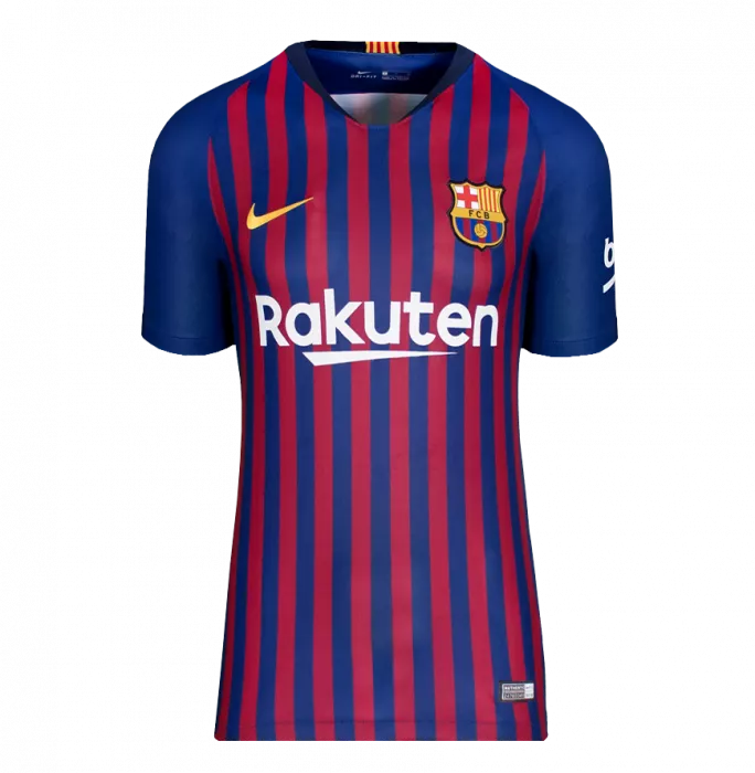 Luis Suarez Official UEFA Champions League Back Signed And Framed FC Barcelona 2018-19 Home Shirt With Fan Style Number