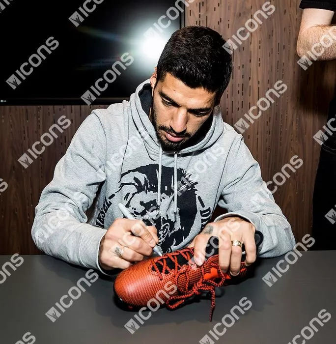 Luis Suarez Signed Burnt Orange Adidas X 17.3 Boot