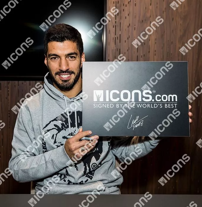 Luis Suarez Signed Burnt Orange Adidas X 17.3 Boot In Bubble Frame: FC Barcelona