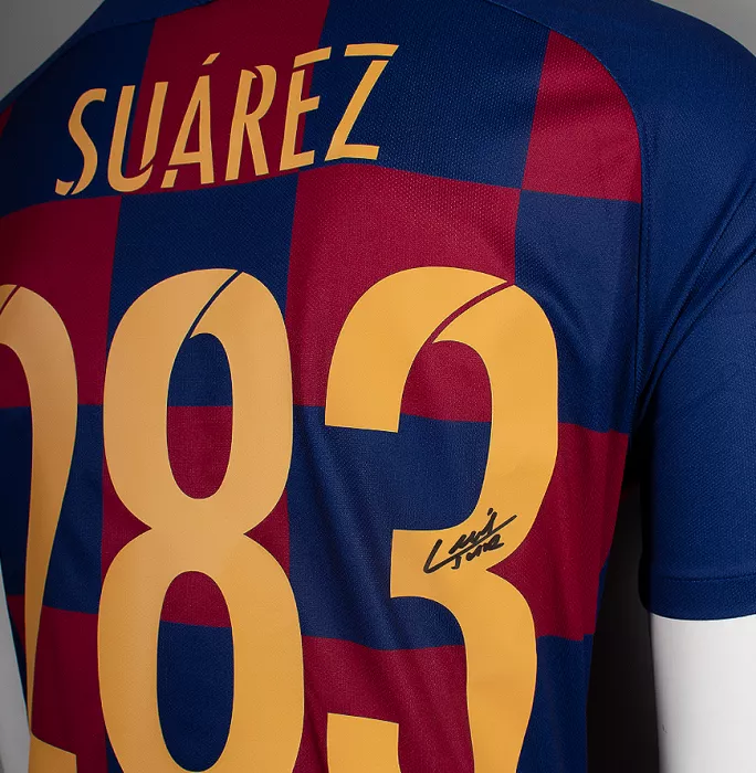 Luis Suarez Signed FC Barcelona Home Shirt: 283 Goals Special Edition