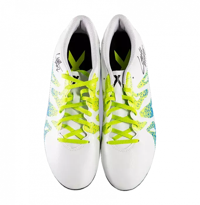 Luis Suarez Signed White And Blue Adidas X 16.4 Boot