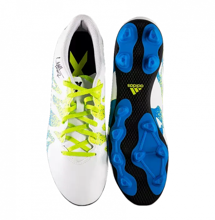 Luis Suarez Signed White And Blue Adidas X 16.4 Boot