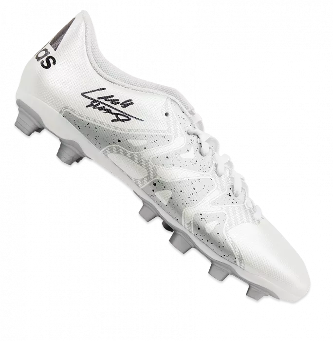 Luis Suarez Signed White And Silver Adidas X 15.4 Boot