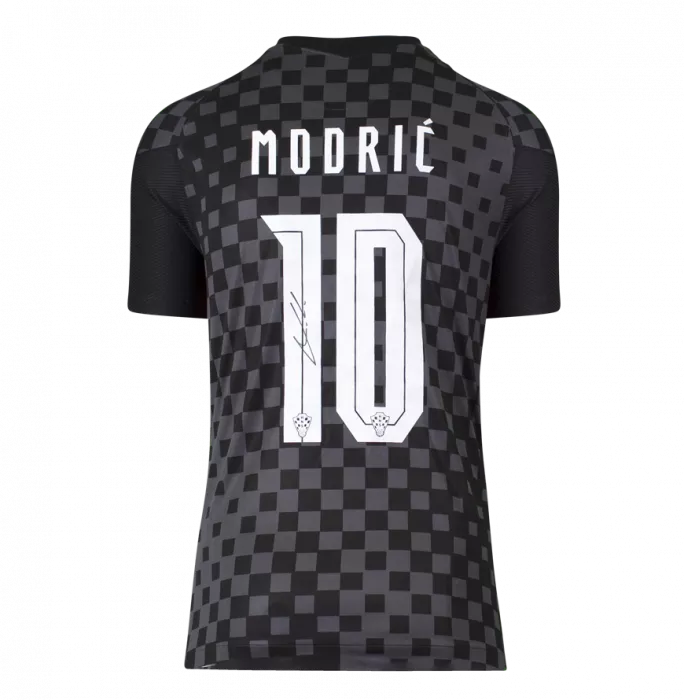 Luka Modric Back Signed Croatia 2020-21 Away Shirt