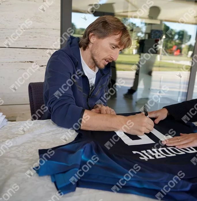 Luka Modric Back Signed Croatia 2022-23 Away Shirt