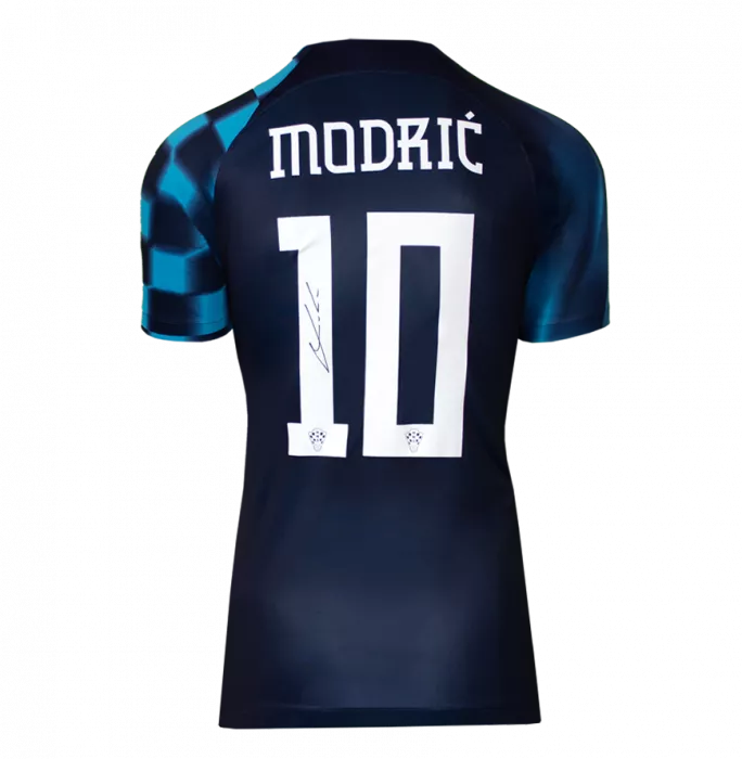 Luka Modric Back Signed Croatia 2022-23 Away Shirt