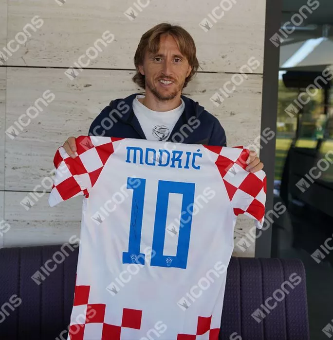 Luka Modric Back Signed Croatia 2022-23 Home Shirt