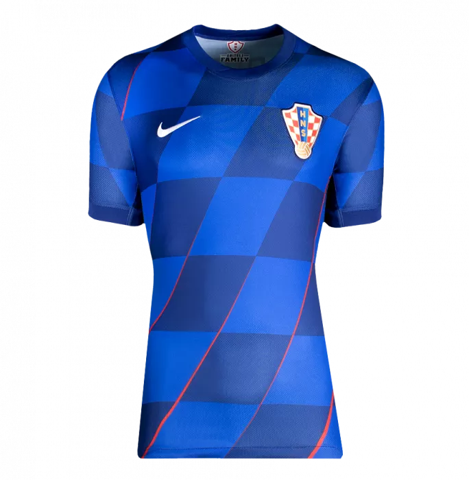 Luka Modric Back Signed Croatia 2024 Away Shirt In Hero Frame: Option 1