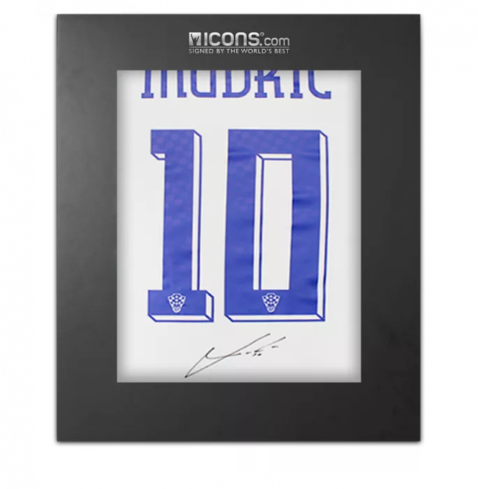 Luka Modric Back Signed Croatia 2024 Home Shirt In Deluxe Packaging