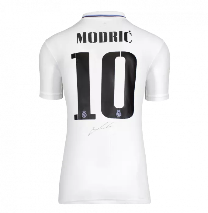 Luka Modric Back Signed Real Madrid 2022-23 Home Shirt In Classic Frame