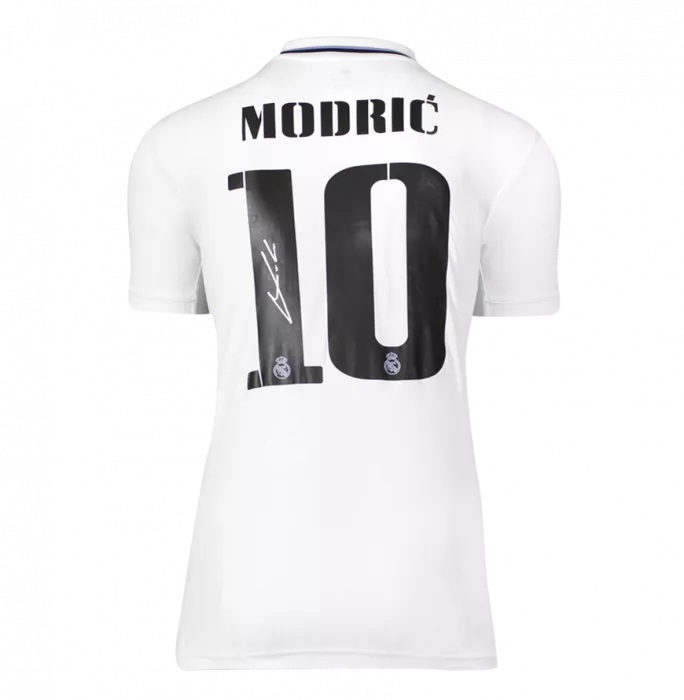 Luka Modric Back Signed Real Madrid 2022-23 Home Shirt In Classic Frame
