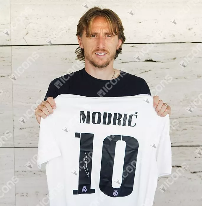Luka Modric Back Signed Real Madrid 2022-23 Home Shirt