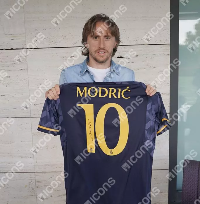 Luka Modric Back Signed Real Madrid 2023-24 Away Shirt