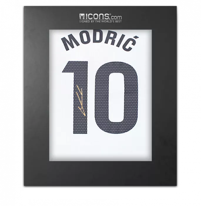 Luka Modric Back Signed Real Madrid 2023-24 Home Shirt In Deluxe Packaging
