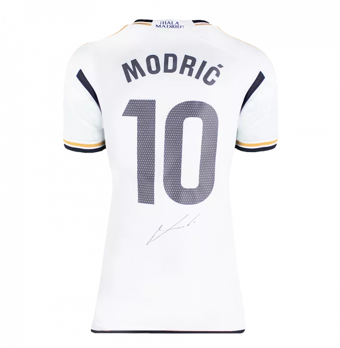 Luka Modric Back Signed Real Madrid 2023-24 Home Shirt In Classic Frame