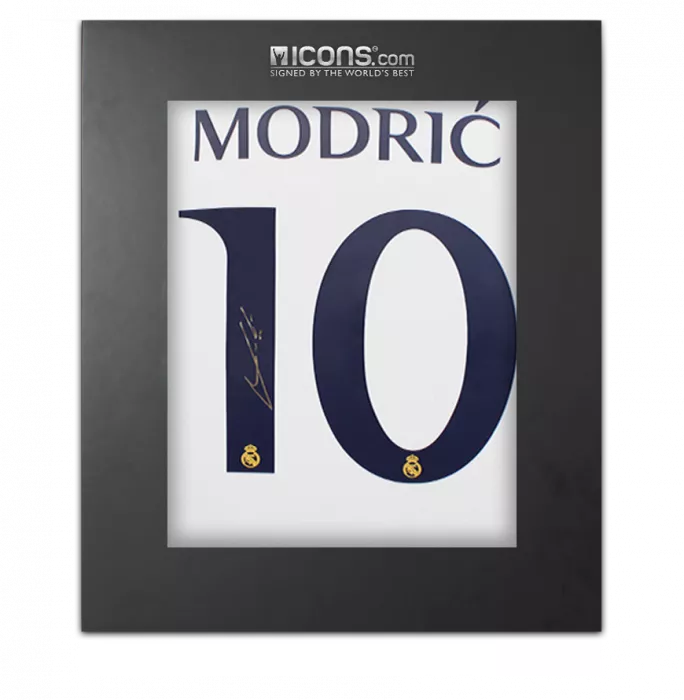 Luka Modric Back Signed Real Madrid 2023-24 Home Shirt In Deluxe Packaging