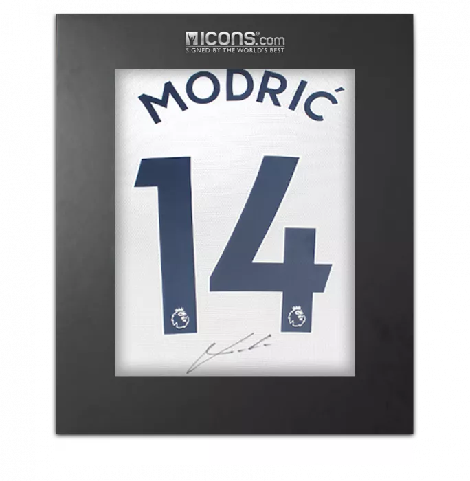 Luka Modric Back Signed Tottenham Hotspur 2021-22 Home Shirt In Deluxe Packaging