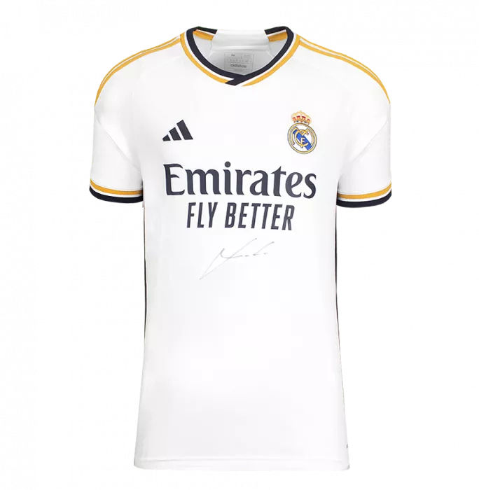 Luka Modric Front Signed Real Madrid 2023-24 Home Shirt In Hero Frame: Option 1