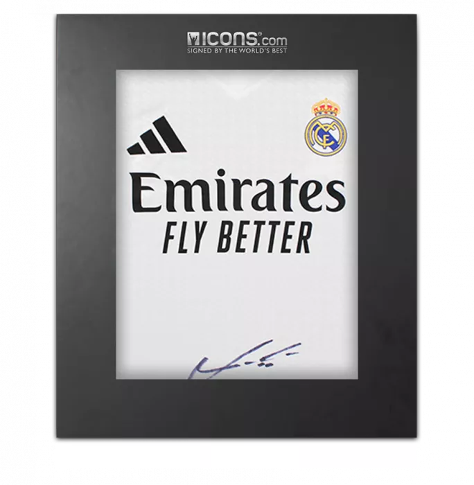 Luka Modric Front Signed Real Madrid 2024-25 Home In Deluxe Packaging
