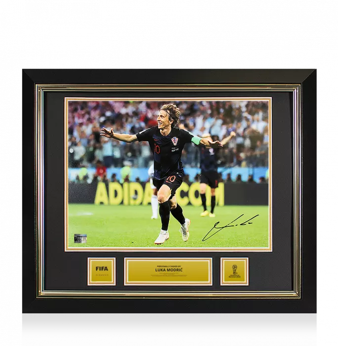 Luka Modric Official 2018 FIFA World Cup™ Signed and Framed Croatia Photo: Iconic Goal vs Argentina