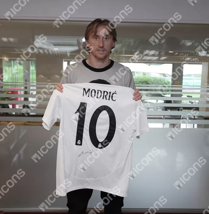 Luka Modric Official Ballon D'Or™ Back Signed And Hero Framed Real Madrid 2024-25 Home Shirt