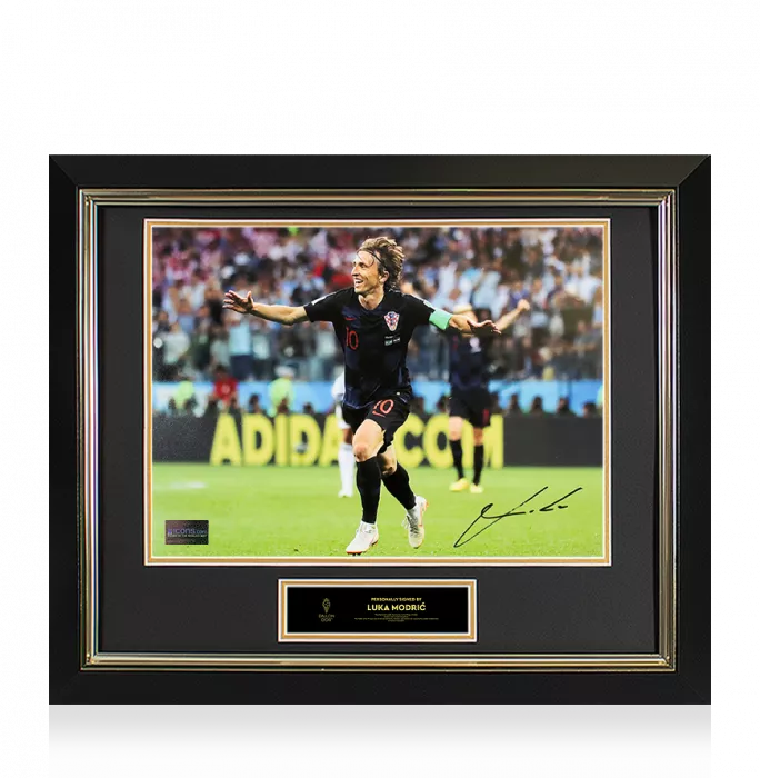 Luka Modric Official Ballon d'Or™ Signed and Framed Croatia Photo: Goal vs Argentina