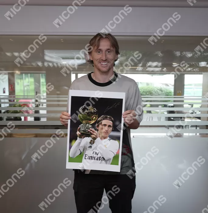 Luka Modric Official Ballon D'Or™ Signed Ballon D'Or Winner Photo
