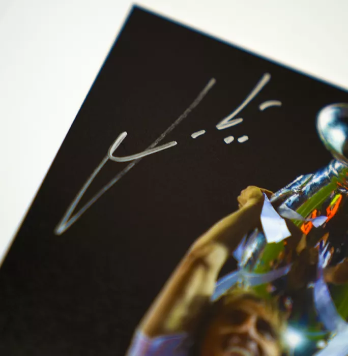 Luka Modric Official UEFA Champions League Signed 3D Mini Replica Trophy On Stand: 2016 Winner