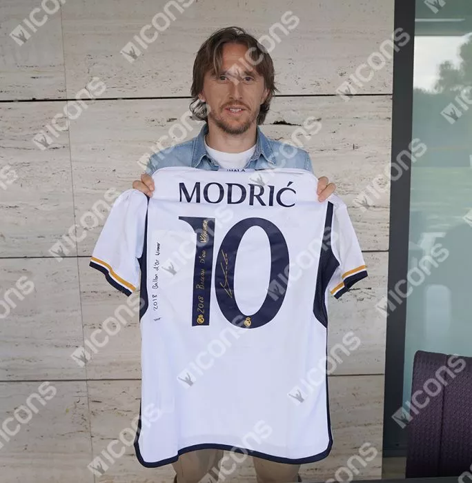 Luka Modric Real Madrid 2023-24 Home Shirt Inscription - 2018 Ballon D'Or Winner