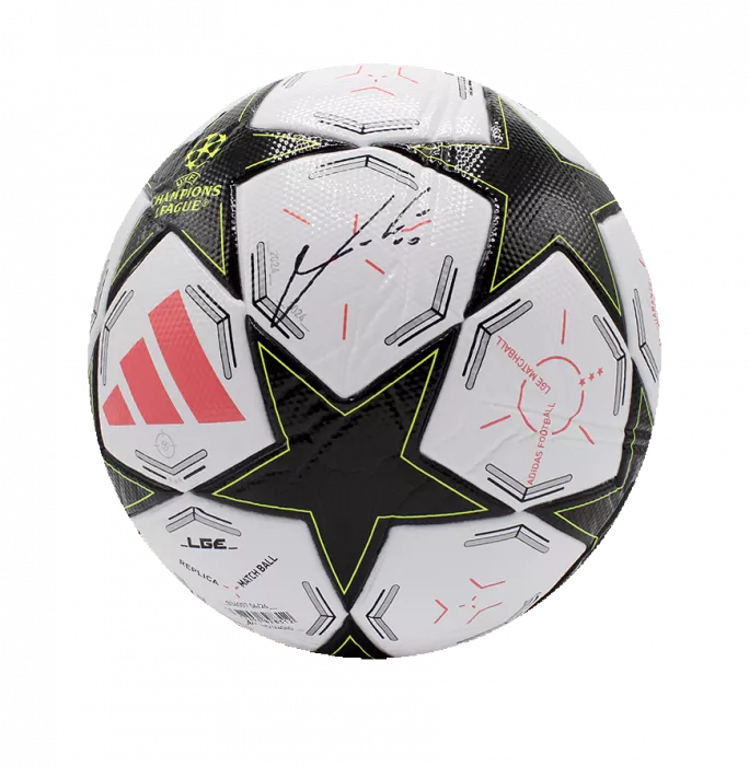 Luka Modric Signed 2024 UEFA Champions League Football In Acrylic Case