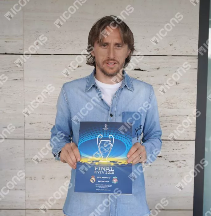 Luka Modric Signed And Framed Programme: 2018 UEFA Champions League Final