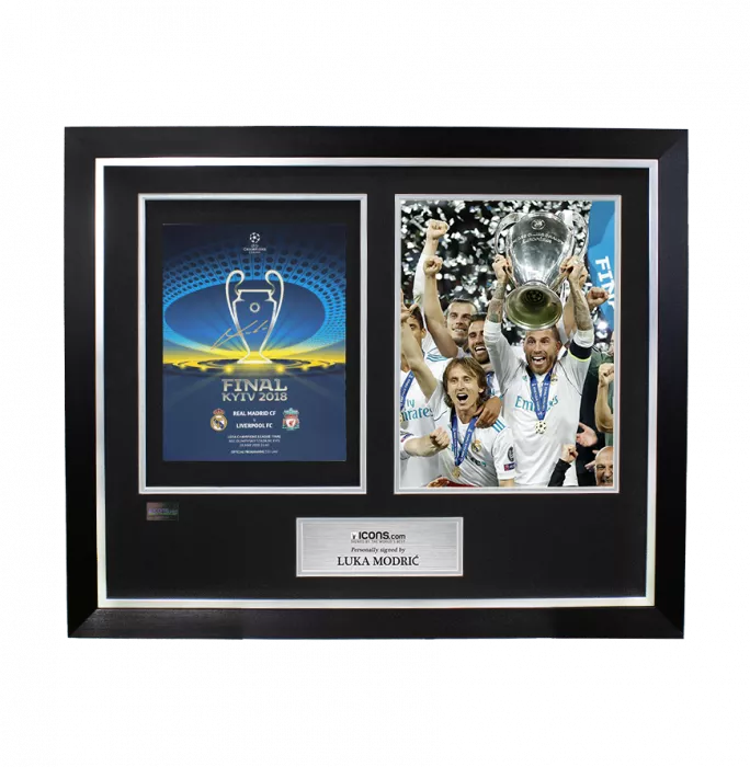 Luka Modric Signed and Framed Programme: 2018 UEFA Champions League Final