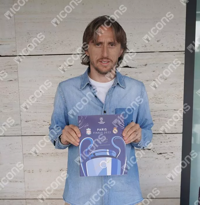 Luka Modric Signed And Framed Programme: 2022 UEFA Champions League Final