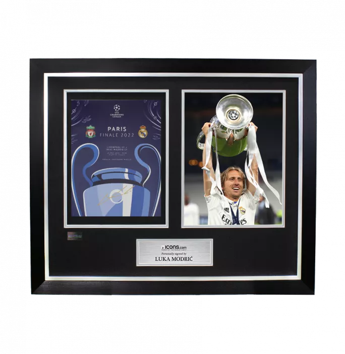 Luka Modric Signed And Framed Programme: 2022 UEFA Champions League Final